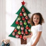 Calendario de Adviento Árbol de Navidad con bolsillos para llenar