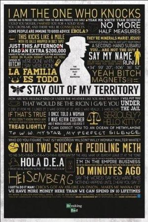 Póster Breaking Bad con frases