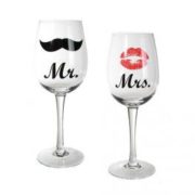 Copas de Vino para Parejas "Mr." y "Mrs."