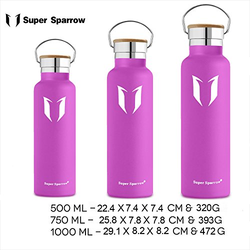 Botella de agua de acero inoxidable - Super Sparrow - El regalo de fitness!